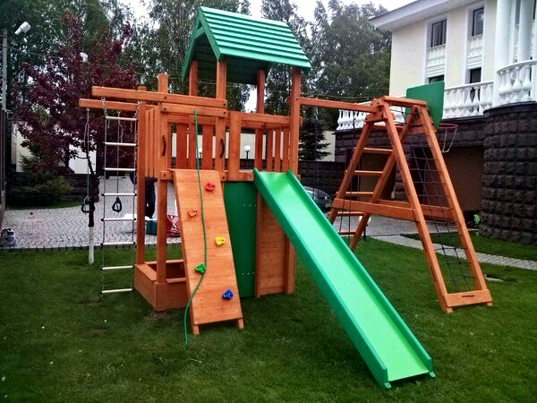 Детский игровой комплекс "Мегаклимбер с сетью-паутиной"