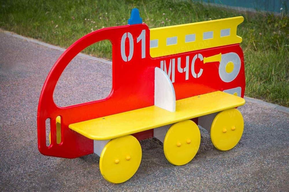 Скамейка детская "Пожарная машина МЧС"