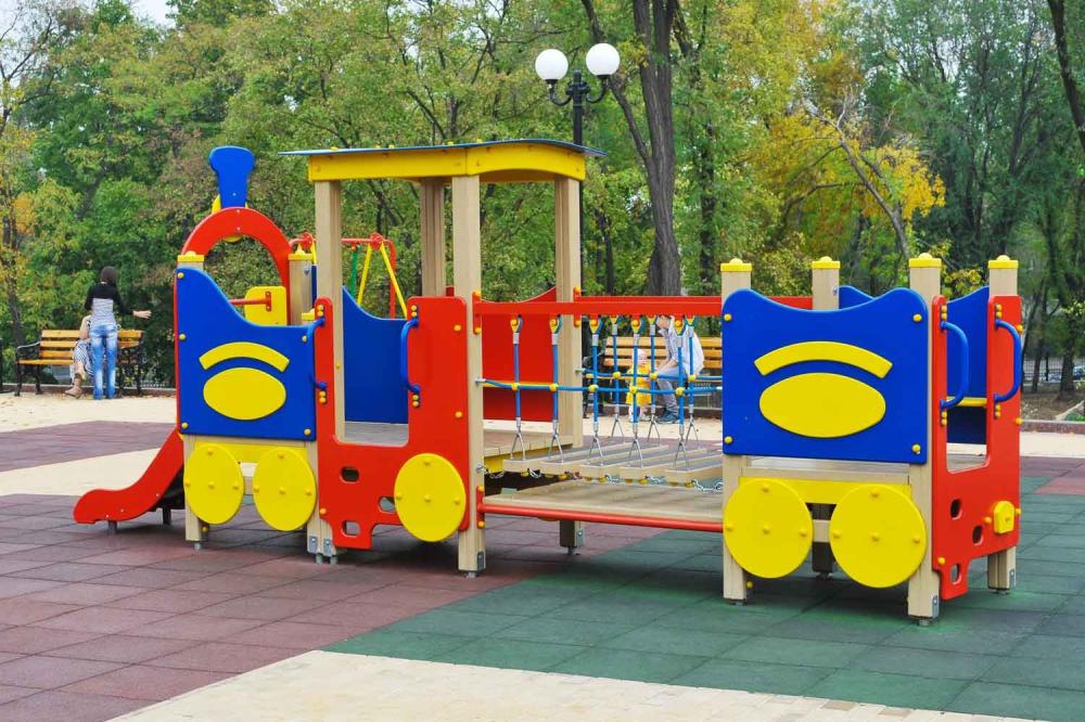 Детский игровой комплекс «Паровозик с вагончиком»